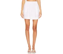 Mia Linen Mini Skirt in White