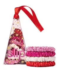 slip Skinny Scrunchie Ornament Set in Pink Pink