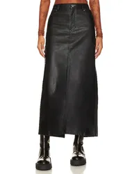 Free People MAXIROCK AUS LEDERIMITAT WE THE FREE CITY SLICKER in Black Black