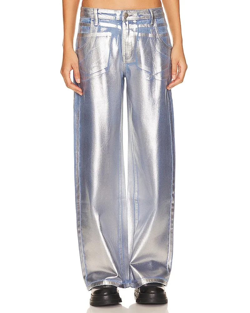 superdown JEANS AISHA in Metallic Silver Metallic