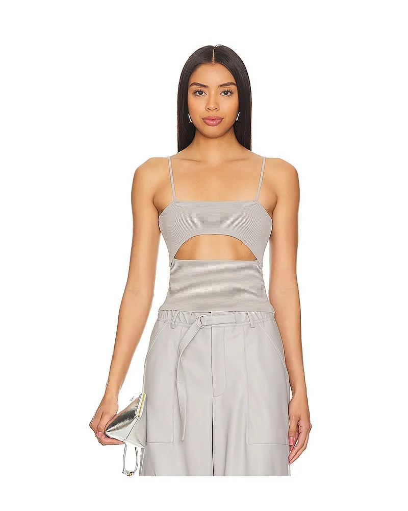 LAPOINTE Front Slit Tank in Grey Grey