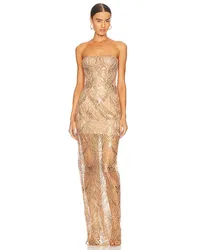 BRONX AND BANCO KLEID GISELLE in Metallic Gold Metallic