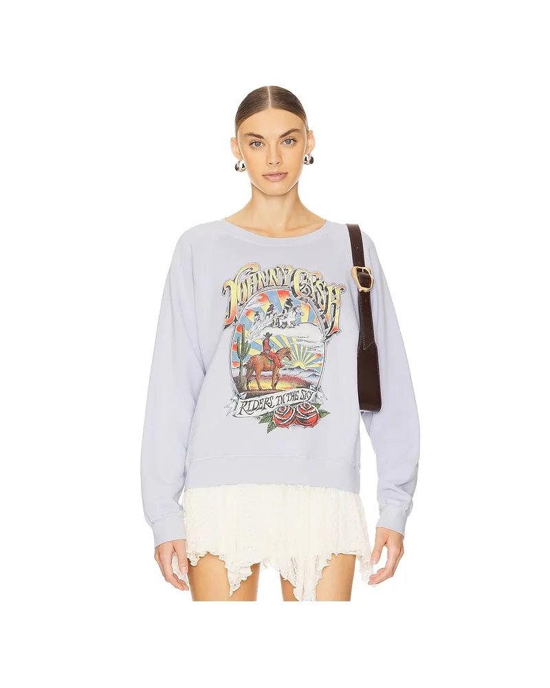 DAYDREAMER SWEATSHIRT JOHNNY CASH GHOST RIDERS VINTAGE in Lavender Lavender