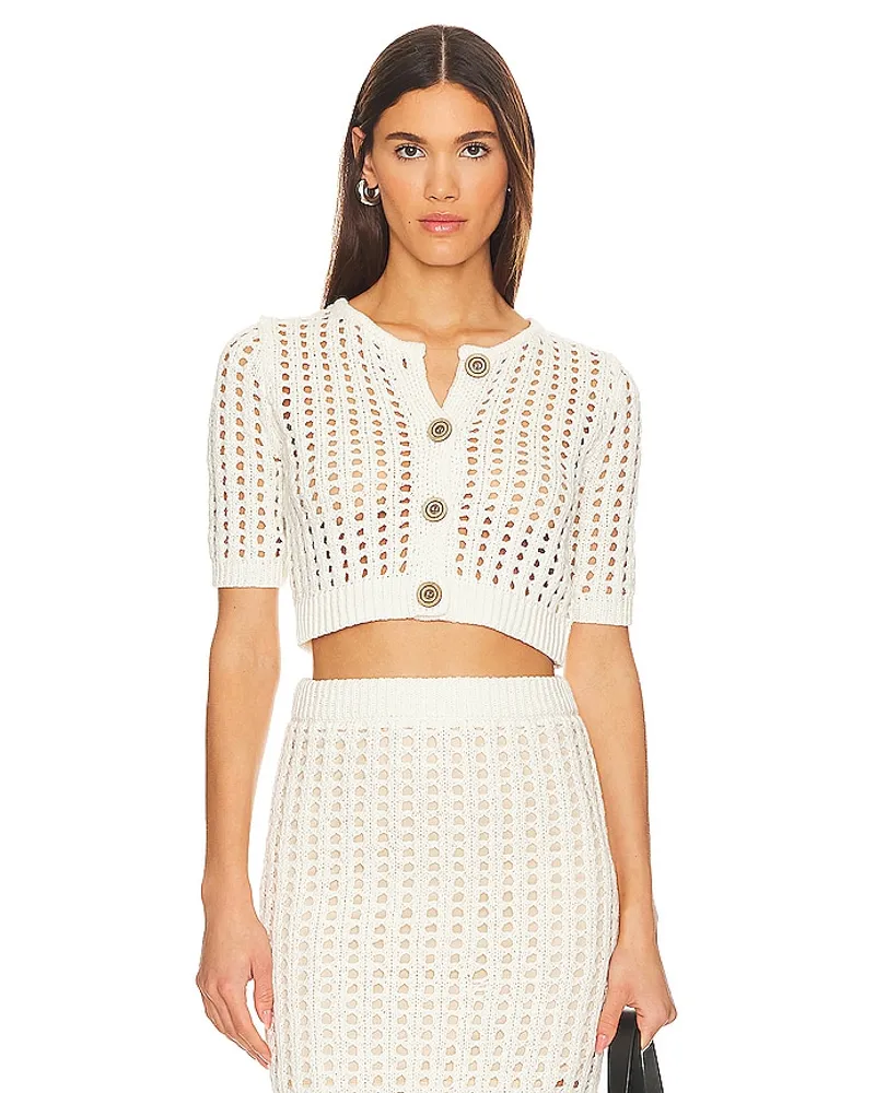 525 CROPPED CARDIGAN ADELE in White White