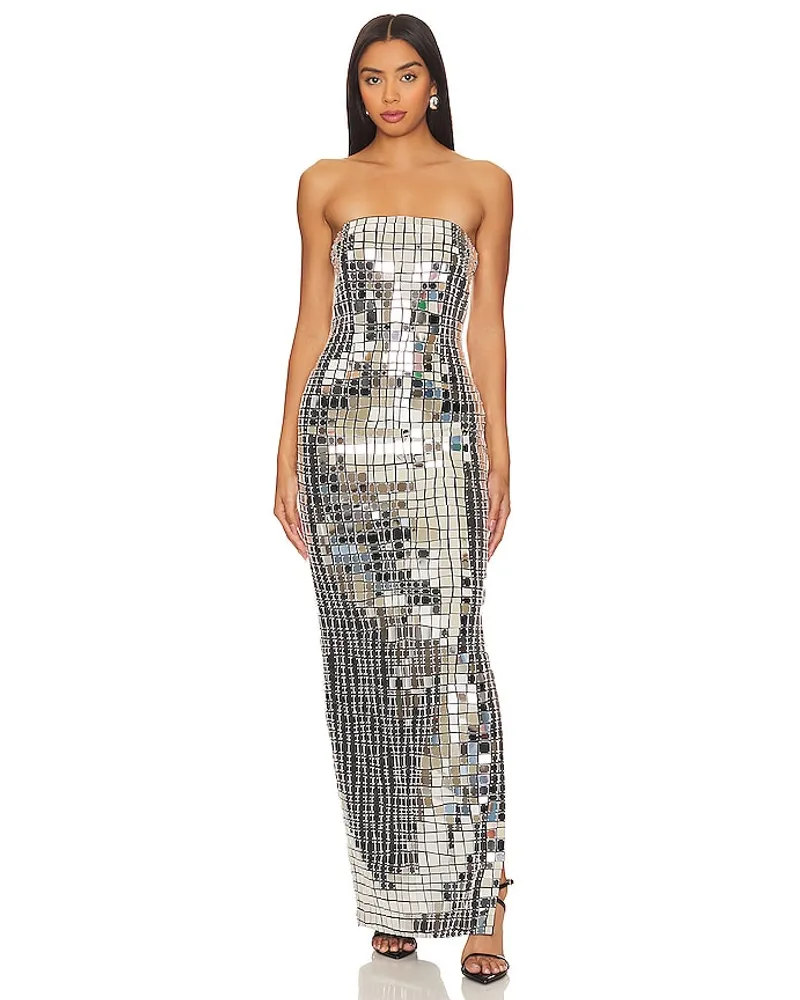 Retrofête MAXIKLEID IMANI in Metallic Silver Metallic