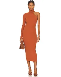 Bardot STRICKKLEID MIT ASYMMETRISCHEN ÄRMELN in Rust Rust