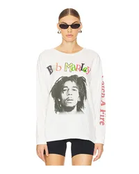 DAYDREAMER LANGARMSHIRT BOB MARLEY CATCH A FIRE RELAXED in White White