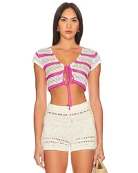 superdown STRICK-TOP LAUREL in Pink,Cream Pink