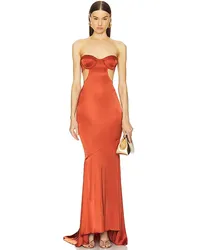 Michael Costello ABENDKLEID ALINA in Metallic Copper Metallic