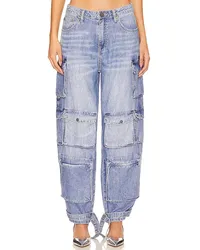 One Teaspoon HIGH-WAIST-CARGOHOSE EPIC in Blue Blue