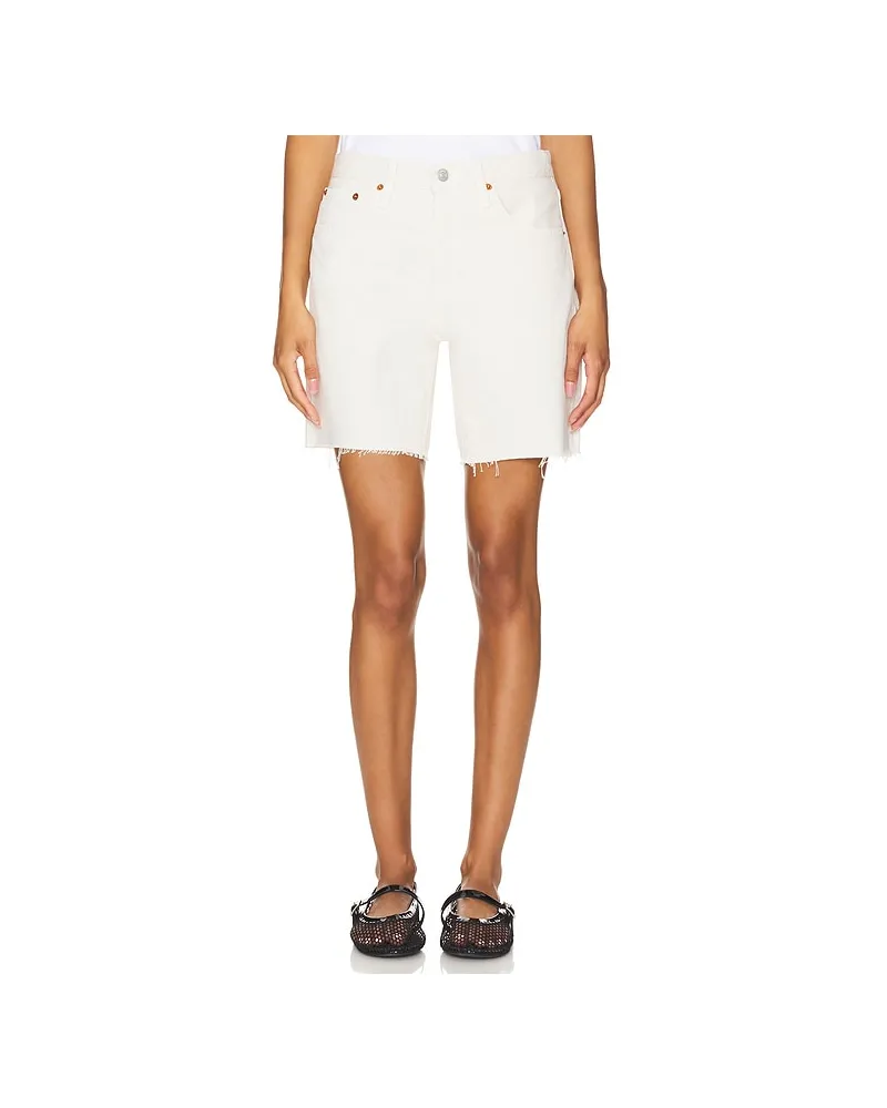 RE/DONE ABGESCHNITTENE SHORTS BOYFRIEND in White White