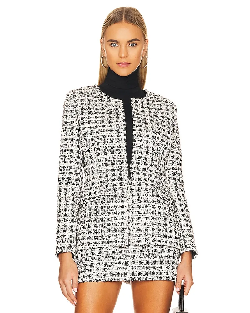 Amanda Uprichard BLAZER KENNY in Black & White Black