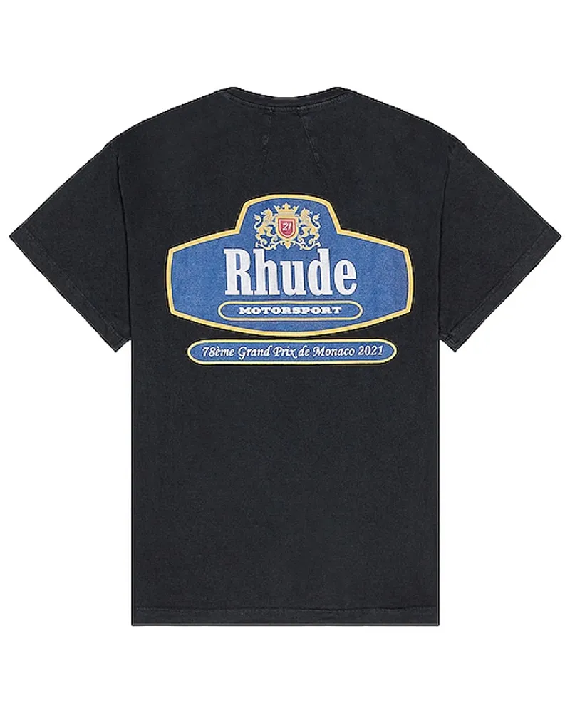 RHUDE SHIRT RACING CREST in Black Black