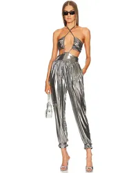 L'ACADEMIE JUMPSUIT BLAIR in Metallic Silver Metallic