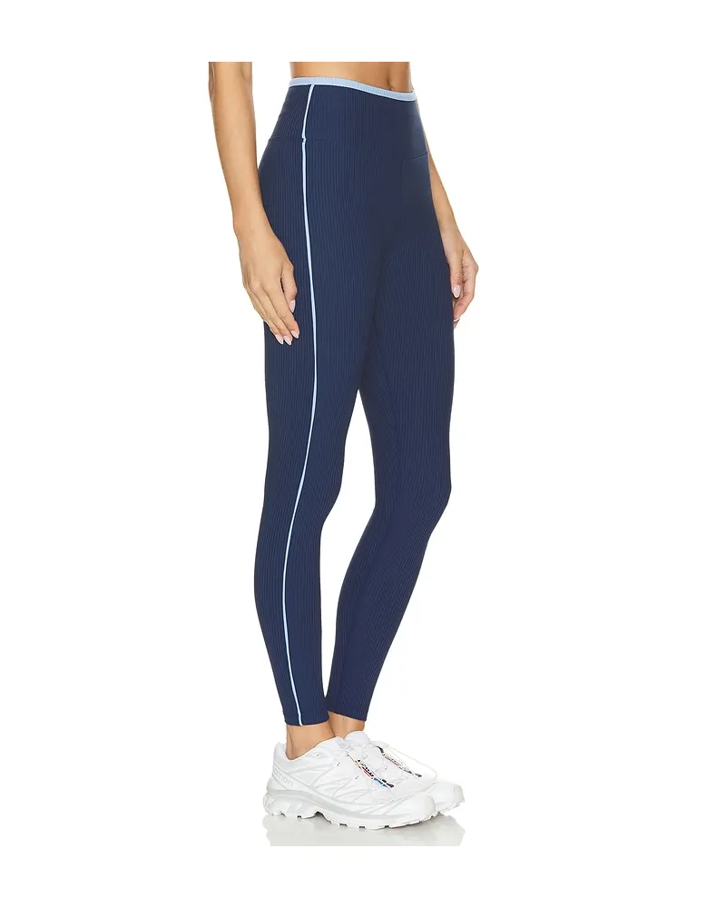 Year of Ours LEGGINGS RIBBED TRACK in Navy Navy