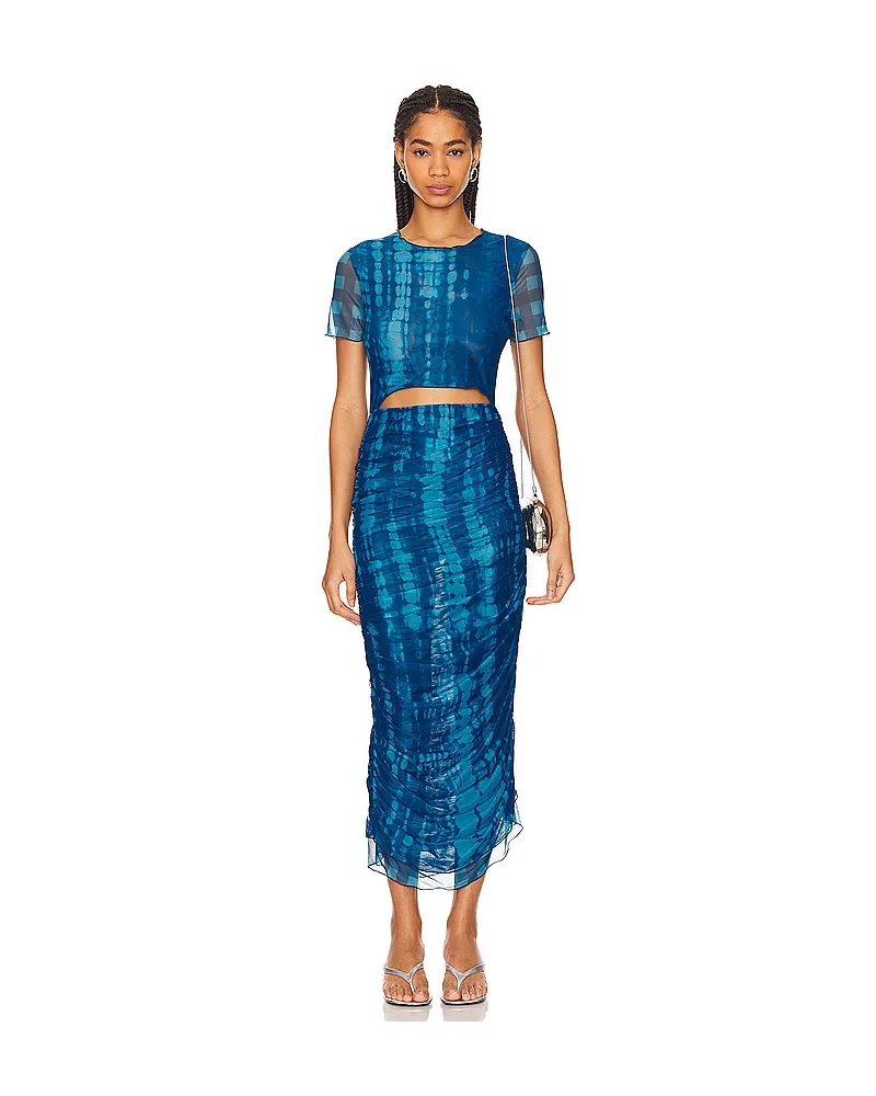 Simon Miller MIDI-KLEID LEO in Blue Blue