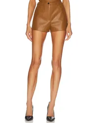 CULTNAKED SHORTS VEGAN LEATHER in Chocolate Chocolate