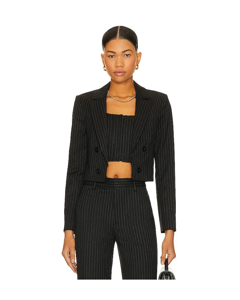 Alice + Olivia CROPPED-BLAZER MYA in Black Black