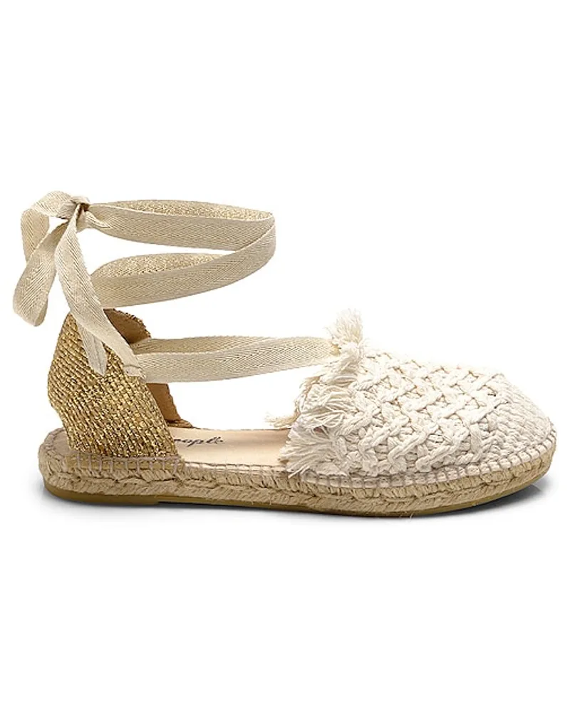 Free People Vida Wrap Espadrille in Ivory Ivory