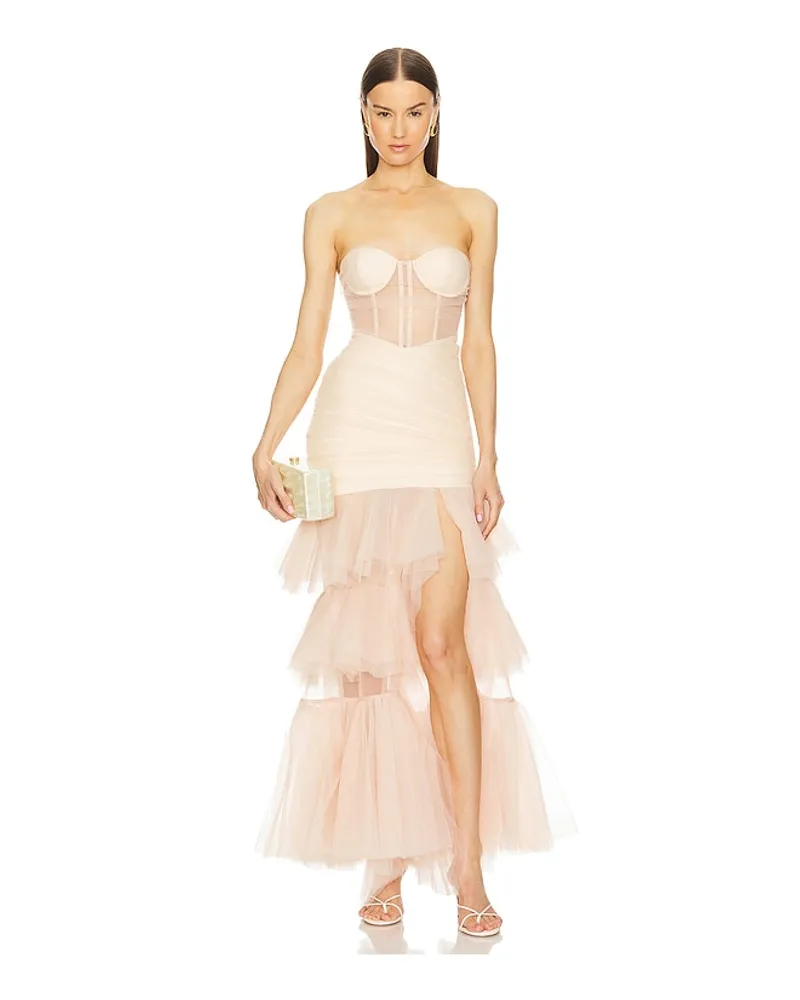 Michael Costello ABENDKLEID LILY in Nude Nude