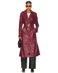 Bardot TRENCHCOAT AUS KUNSTLEDER in Burgundy Burgundy