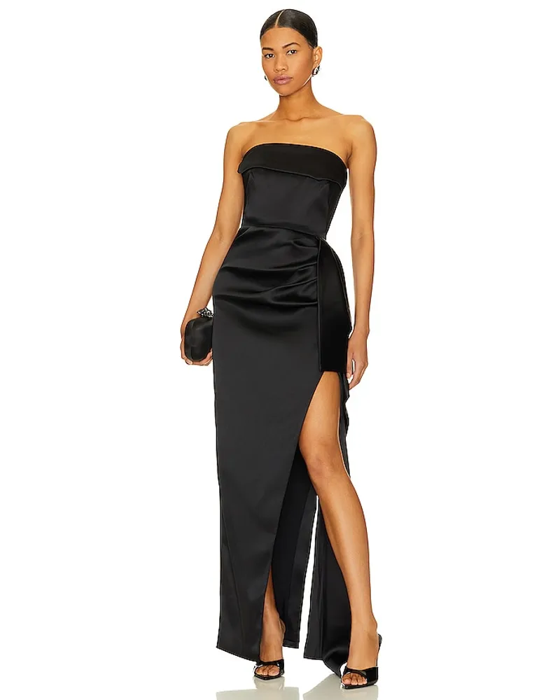 NICHOLAS TRÄGERLOSES ABENDKLEID ERELYN in Black Black