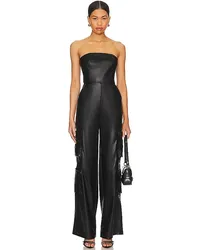 superdown JUMPSUIT ALICE FAUX LEATHER in Black Black