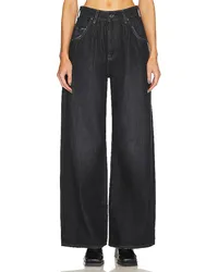 GRLFRND JEANS CHLOE HIGH RISE PLEATED WIDE LEG in Black Black