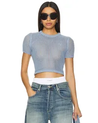 Alexander Wang VERKÜRZTES TOP in Blue Blue