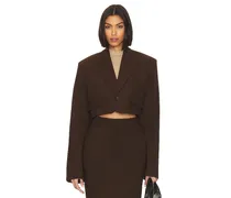 BLAZER CROPPED in Brown