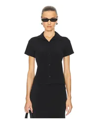 Vince OBERTEILE MIT KNOPFVERSCHLUSS SHORT SLEEVE in Black Black