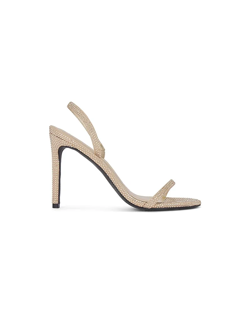 BLACK SUEDE STUDIO SANDALE LUCIANA in Metallic Gold Metallic