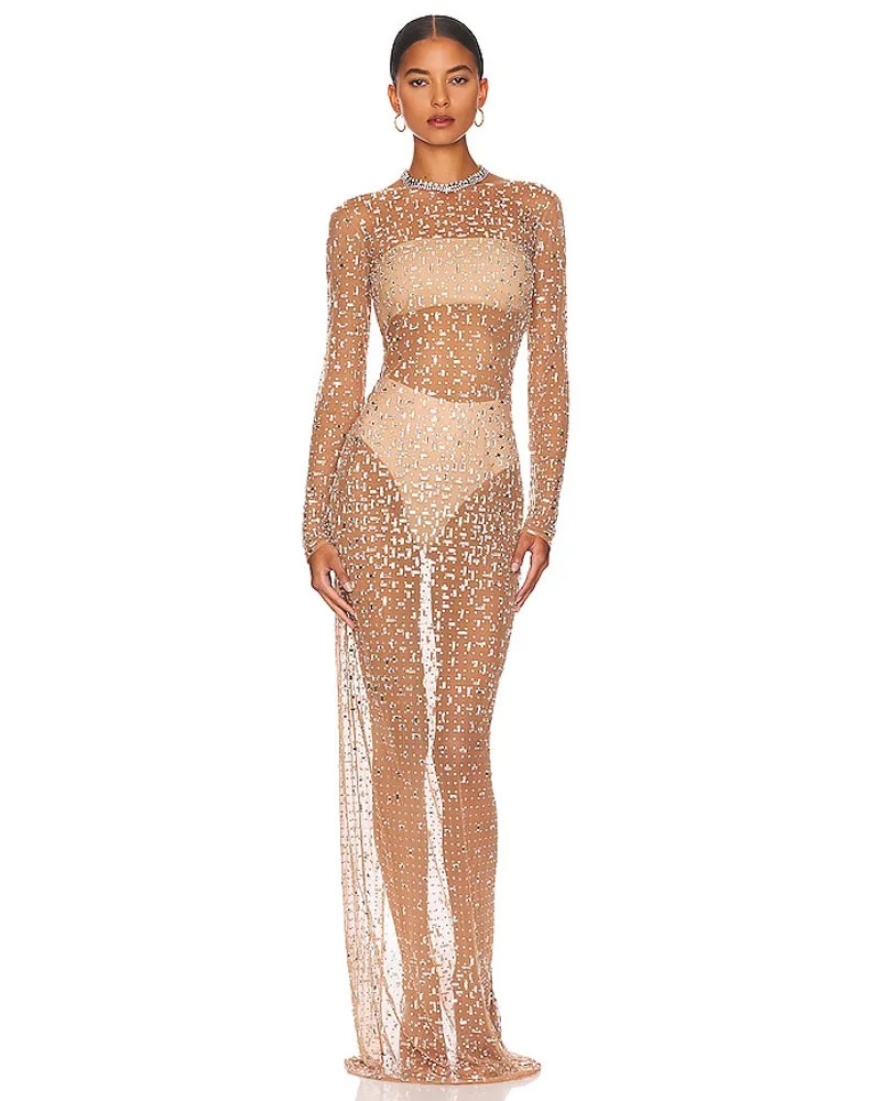 Retrofête MAXIKLEID VINCI in Nude Nude