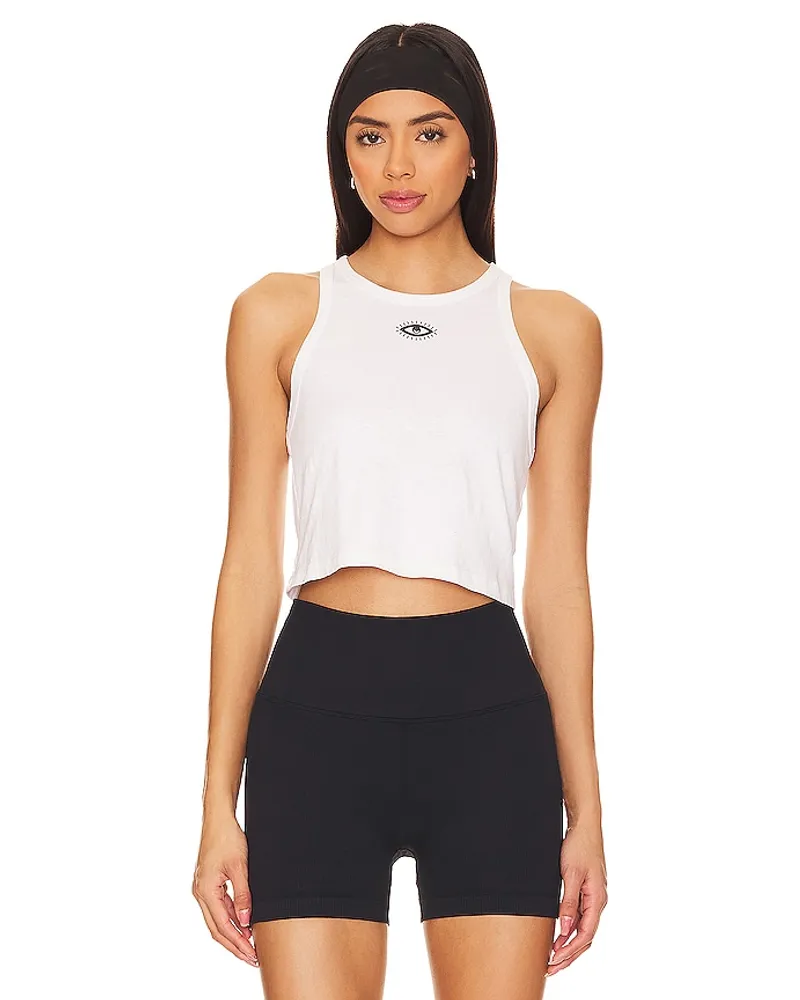 Spiritual Gangster TOP VISIONARY SIENNA CROP in White White