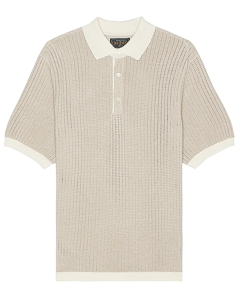 Beams Plus POLOHEMD in Cream Cream