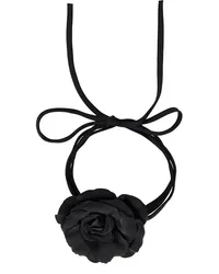 Amanda Uprichard CHOKER ROSE MANDY in Black Black