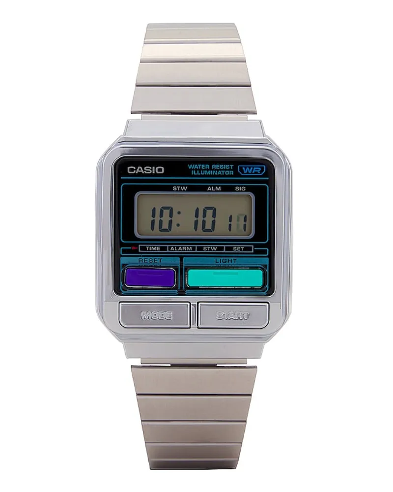 Casio UHR in Metallic Silver Metallic