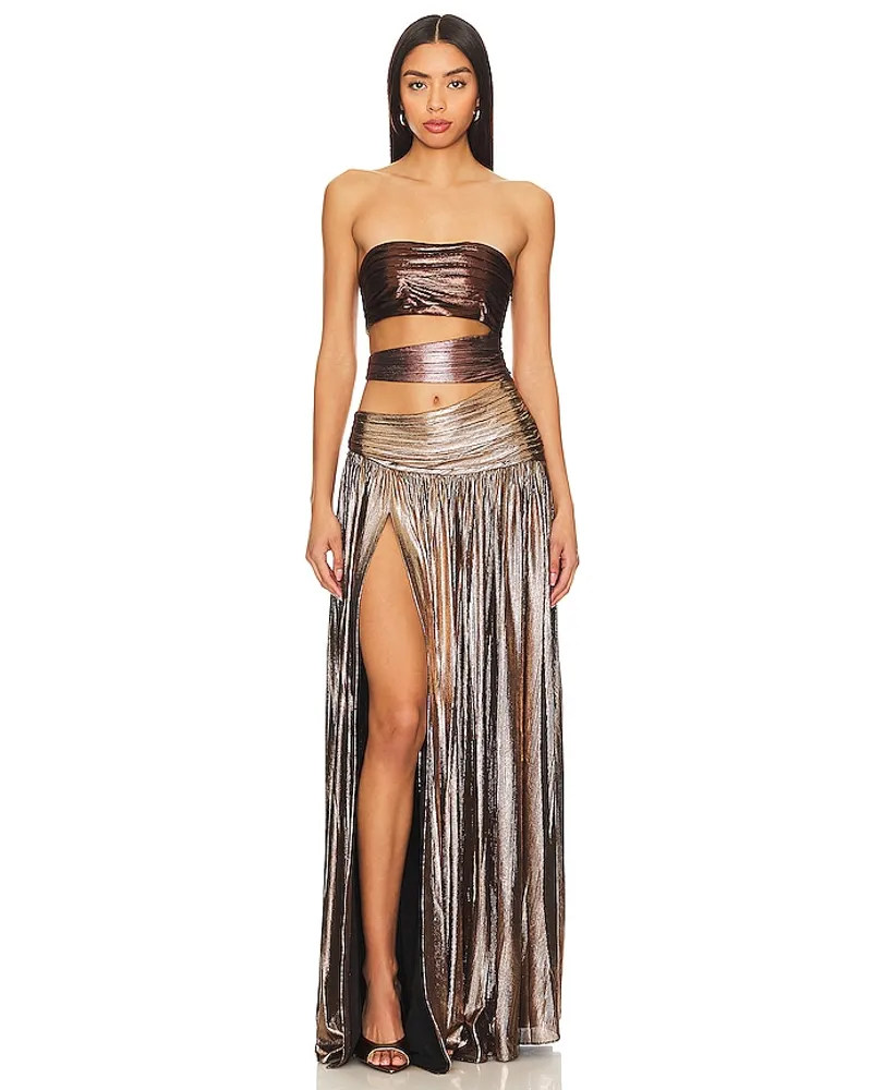 Retrofête ABENDKLEID LIA in Metallic Bronze Metallic