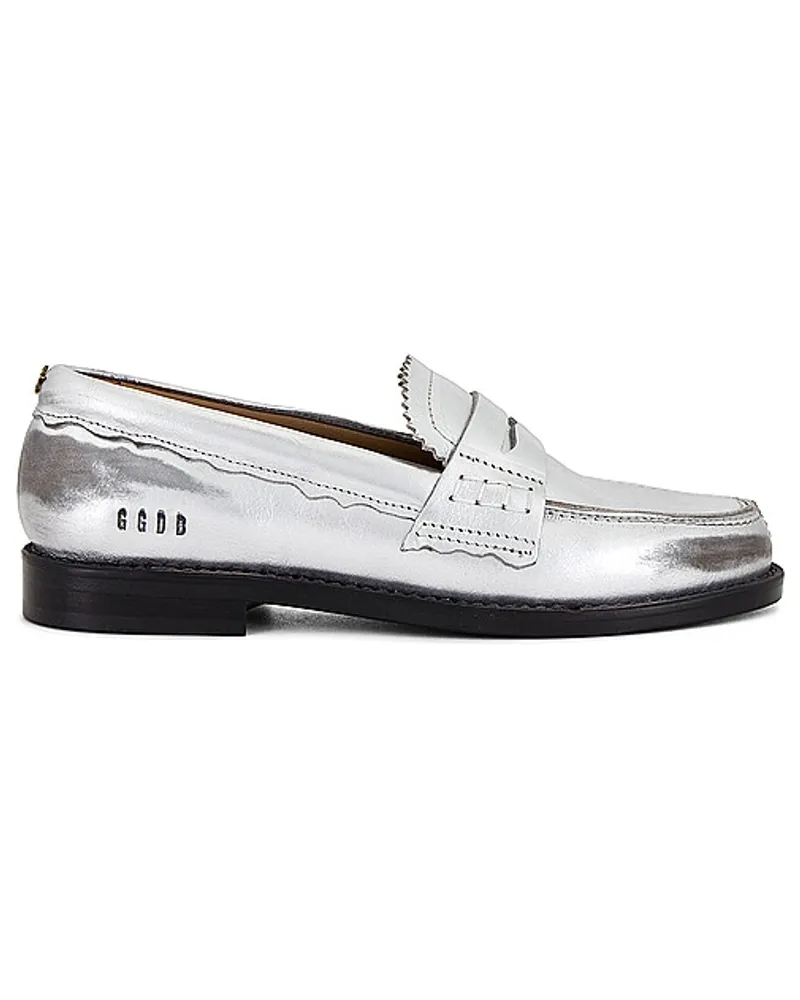 Golden Goose LOAFERS JERRY in Metallic Silver Metallic