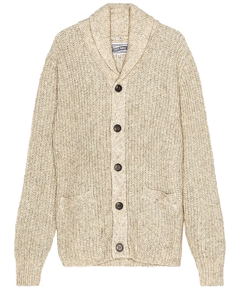 Schott N.Y.C CARDIGAN YAK in Cream Cream