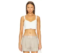 Monet Layered Crop Top in Ivory