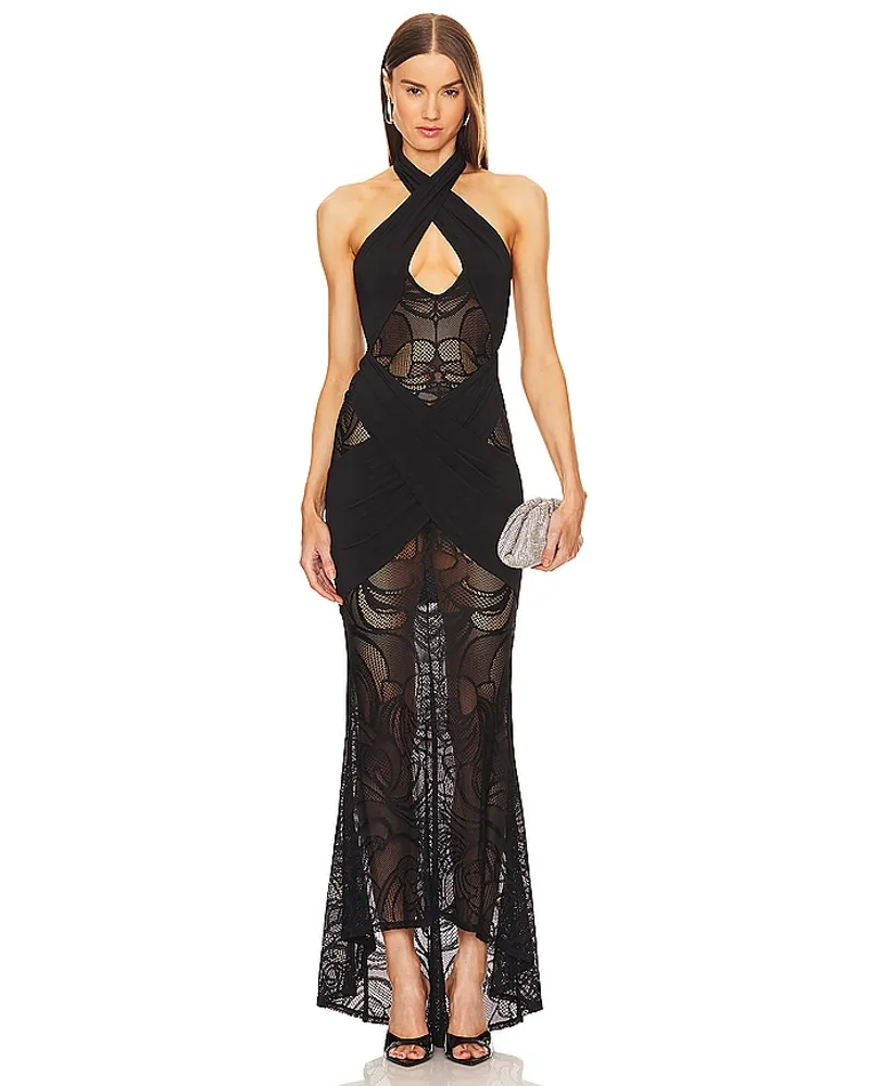 Michael Costello ABENDKLEID MIRABELLA in Black Black