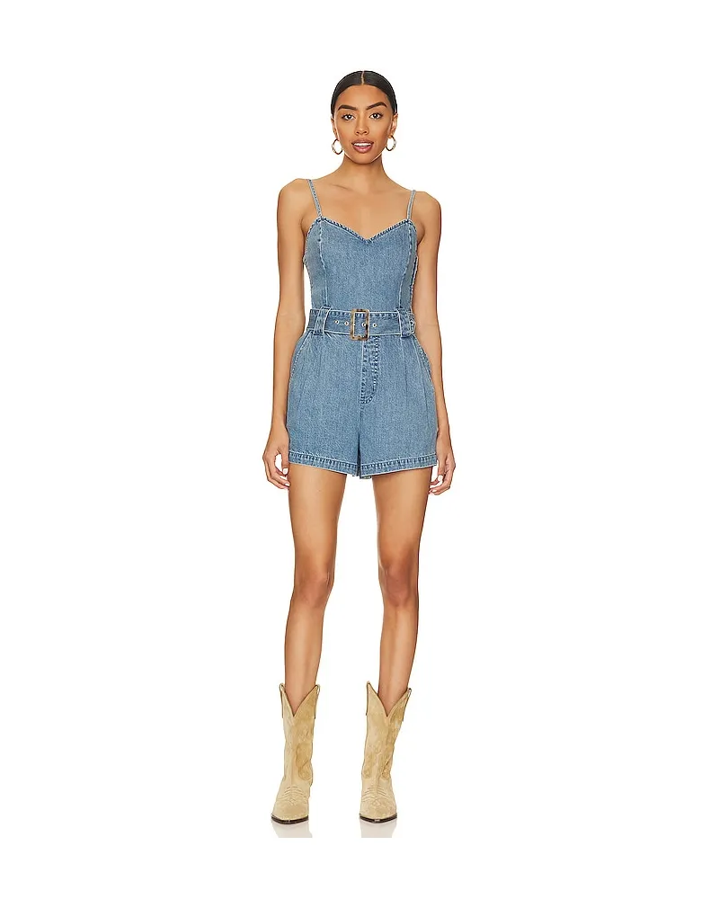 Show Me Your Mumu Sloane Romper in Blue Blue