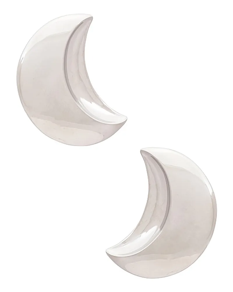 JULIETTA OHRRINGE MOONLIGHT in Metallic Silver Metallic