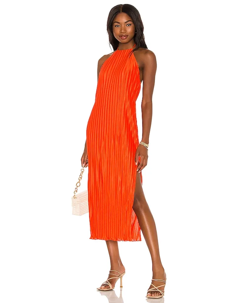 House of Harlow 1960 KLEID FREDERICK in Orange Orange