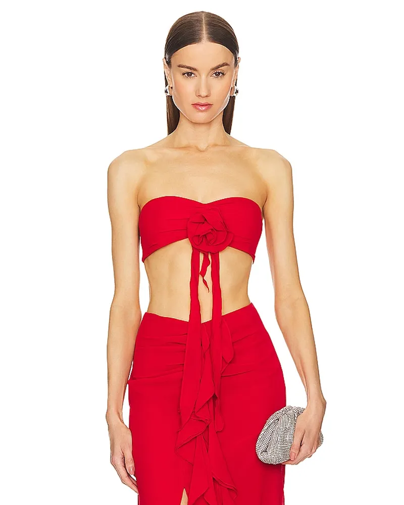 Bardot CROP-TOP AKASHA in Red Red