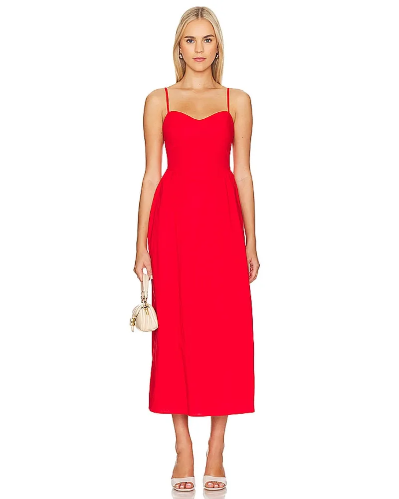 Show Me Your Mumu MIDI-KLEID ALLEGRA in Red Red