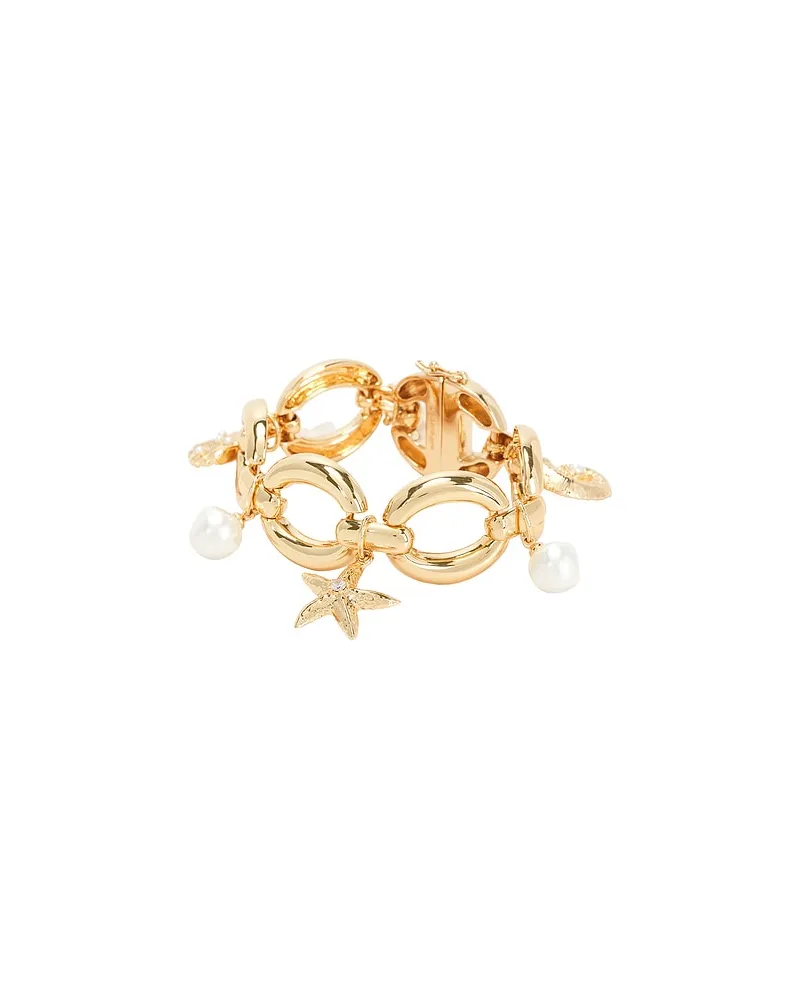 Self-Portrait ARMREIF BRACELET in Metallic Gold