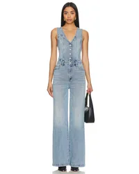 PISTOLA Aria Fitted Vest Jumpsuit in Blue Blue