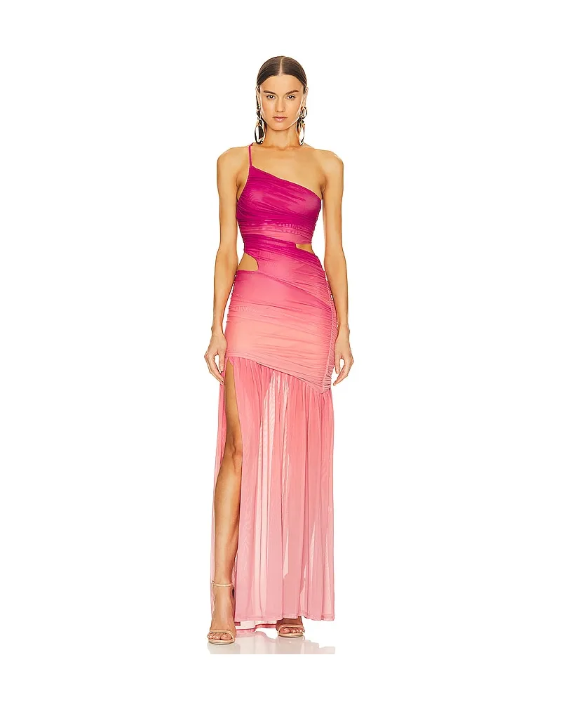 Michael Costello KLEID GUISTINA in Fuchsia Fuchsia